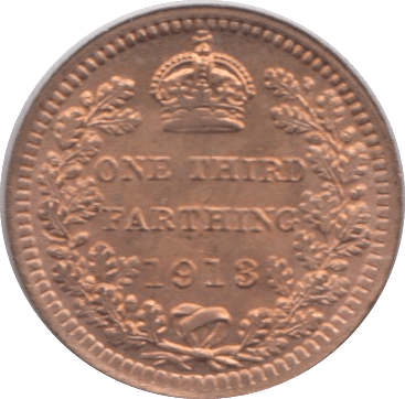 1913 ONE THIRD FARTHING ( UNC ) - One Third Farthing - Cambridgeshire Coins