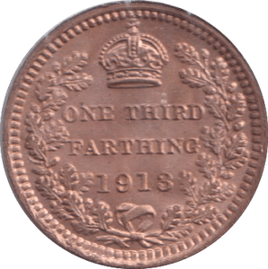 1913 THIRD FARTHING ( BU ) - One Third Farthing - Cambridgeshire Coins