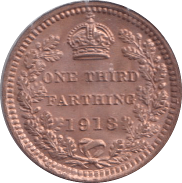 1913 THIRD FARTHING ( BU ) - One Third Farthing - Cambridgeshire Coins