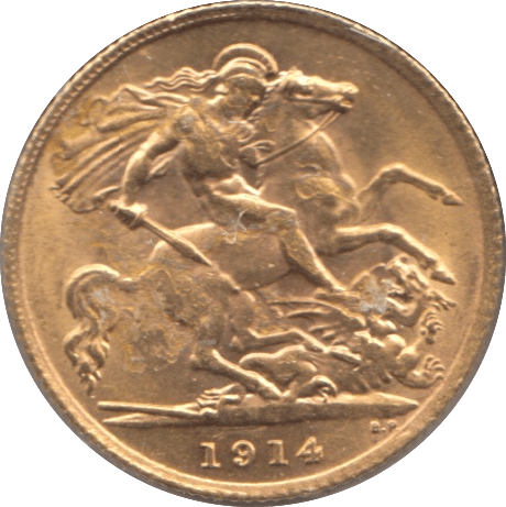 1914 GOLD HALF SOVEREIGN ( UNC ) - HALF SOVEREIGN - Cambridgeshire Coins