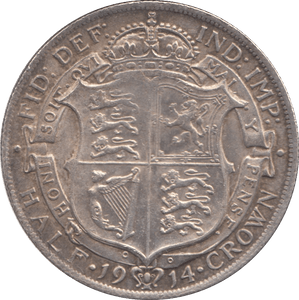 1914 HALFCROWN ( GVF ) - Halfcrown - Cambridgeshire Coins