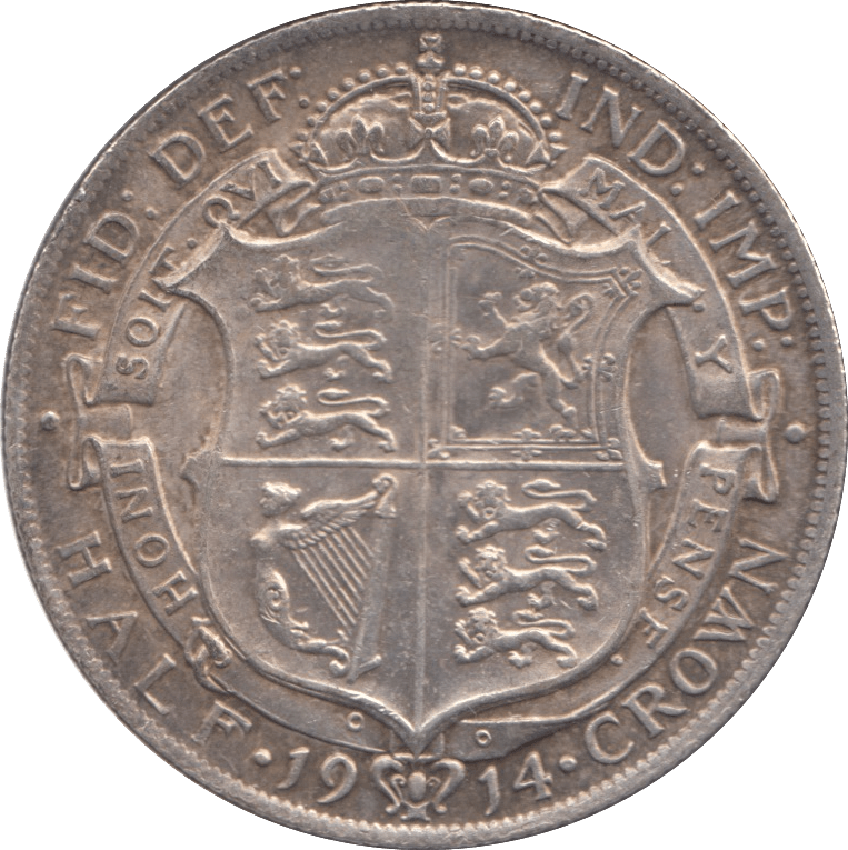 1914 HALFCROWN ( GVF ) - Halfcrown - Cambridgeshire Coins