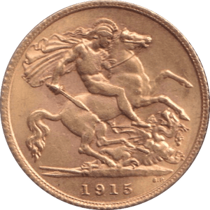 1915 GOLD HALF SOVEREIGN ( EF ) - HALF SOVEREIGN - Cambridgeshire Coins