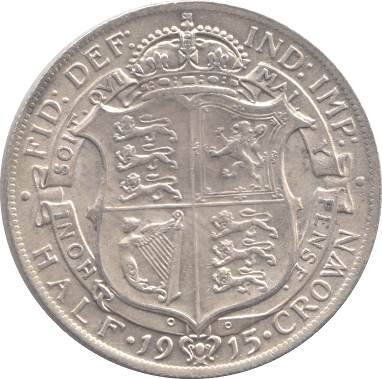 1915 HALFCROWN ( EF ) - Halfcrown - Cambridgeshire Coins