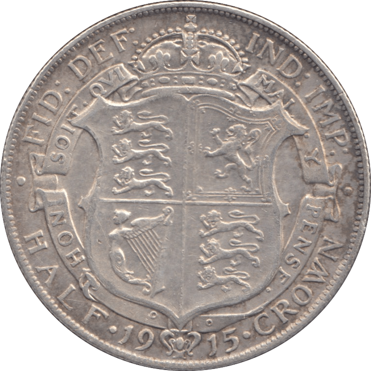 1915 HALFCROWN ( GVF ) - Halfcrown - Cambridgeshire Coins