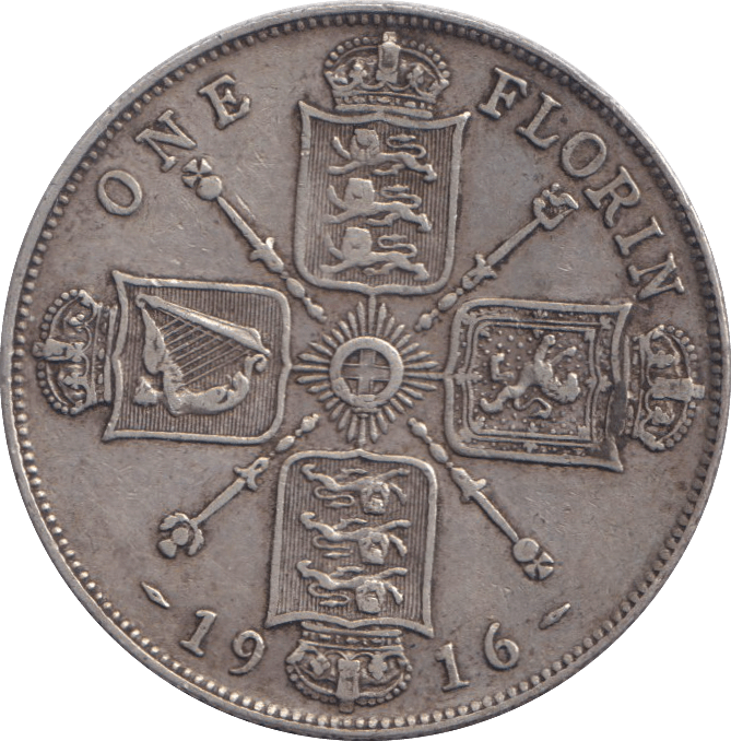 1916 FLORIN ( GVF ) - FLORIN - Cambridgeshire Coins