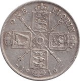 1916 FLORIN ( VF ) - FLORIN - Cambridgeshire Coins