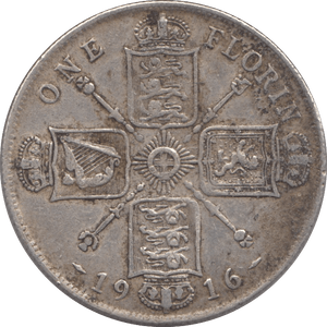 1916 FLORIN ( VF ) - FLORIN - Cambridgeshire Coins