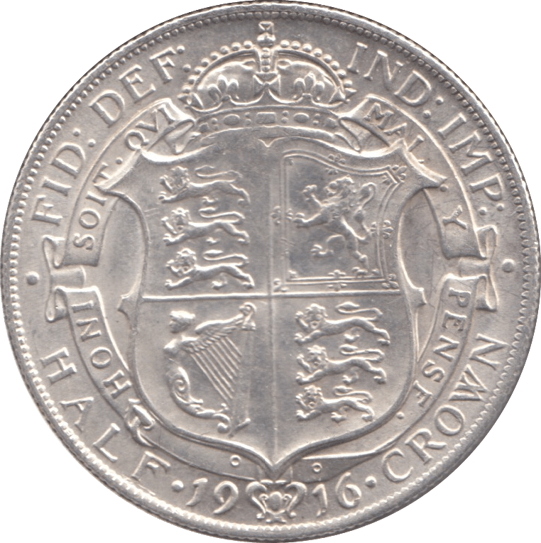 1916 HALFCROWN ( AUNC ) - Halfcrown - Cambridgeshire Coins