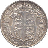 1916 HALFCROWN ( EF ) - Halfcrown - Cambridgeshire Coins