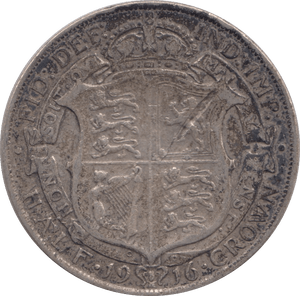 1916 HALFCROWN ( GVF ) - Halfcrown - Cambridgeshire Coins