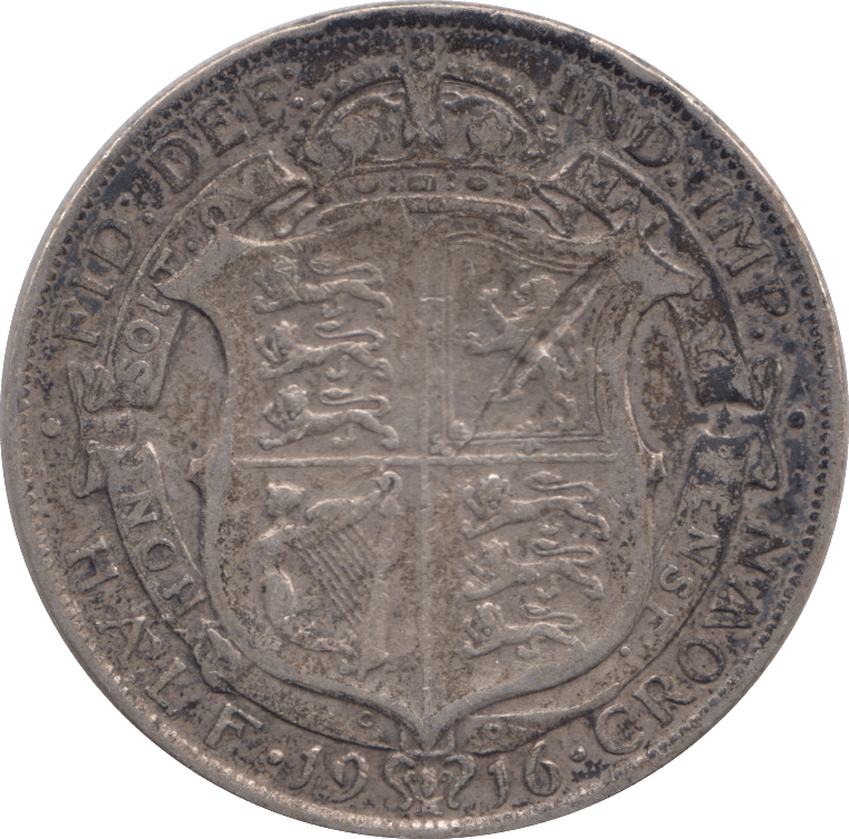 1916 HALFCROWN ( GVF ) - Halfcrown - Cambridgeshire Coins