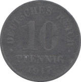 1917 GERMANY 10 PFENNIG - WORLD COINS - Cambridgeshire Coins