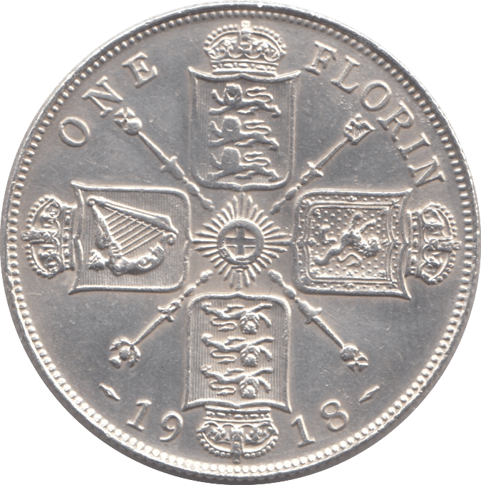 1918 FLORIN ( AUNC ) - FLORIN - Cambridgeshire Coins