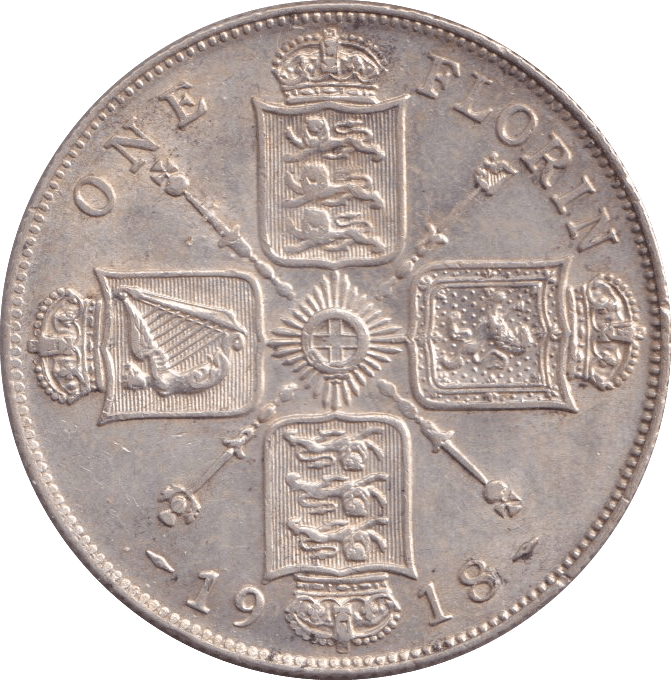 1918 FLORIN ( EF ) - FLORIN - Cambridgeshire Coins