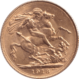 1918 GOLD SOVEREIGN ( AUNC ) BOMBAY MINT - SOVEREIGN - Cambridgeshire Coins