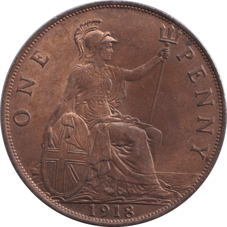 1918 PENNY ( AUNC ) - PENNY - Cambridgeshire Coins