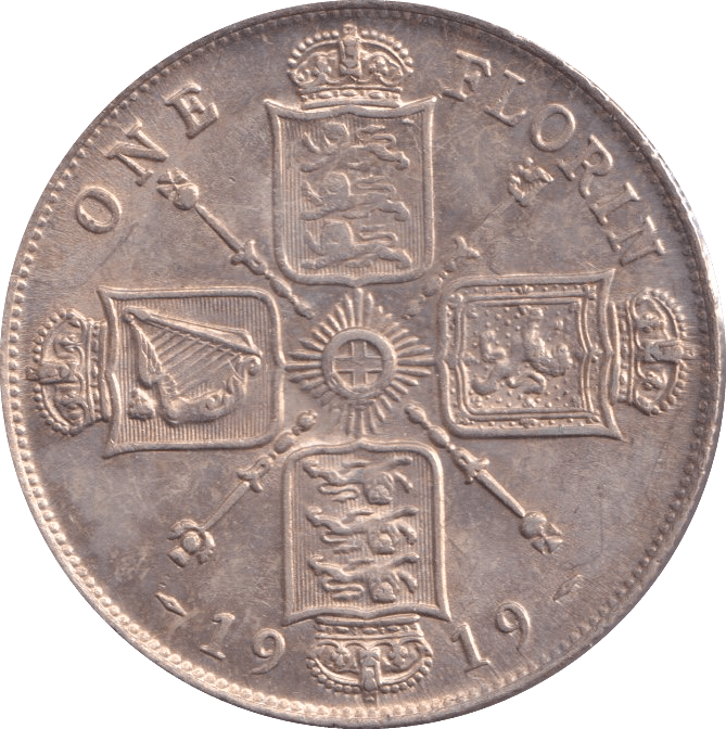 1919 FLORIN ( EF ) - FLORIN - Cambridgeshire Coins