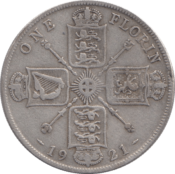 1921 FLORIN ( FINE ) - FLORIN - Cambridgeshire Coins