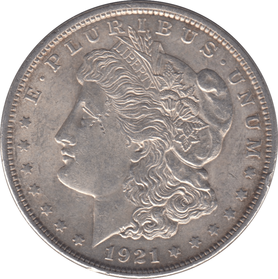 1921 SILVER MORGAN DOLLAR USA PHILADELPHIA MINT - SILVER WORLD COINS - Cambridgeshire Coins