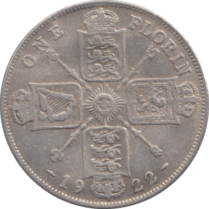 1922 FLORIN ( FINE ) - FLORIN - Cambridgeshire Coins