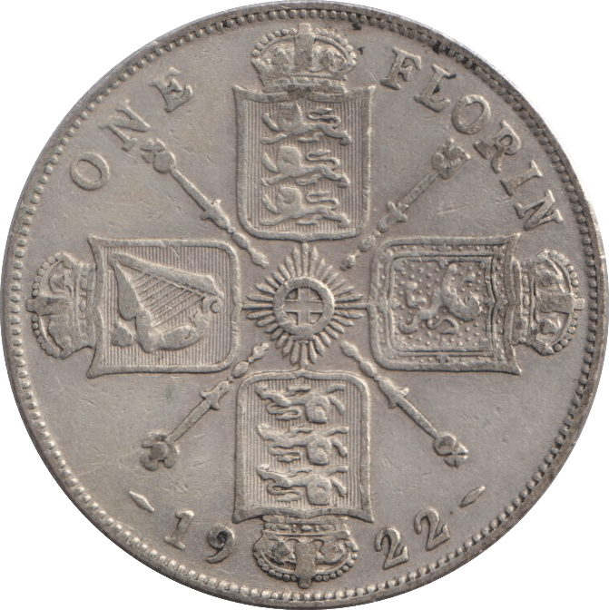 1922 FLORIN ( GF ) - FLORIN - Cambridgeshire Coins