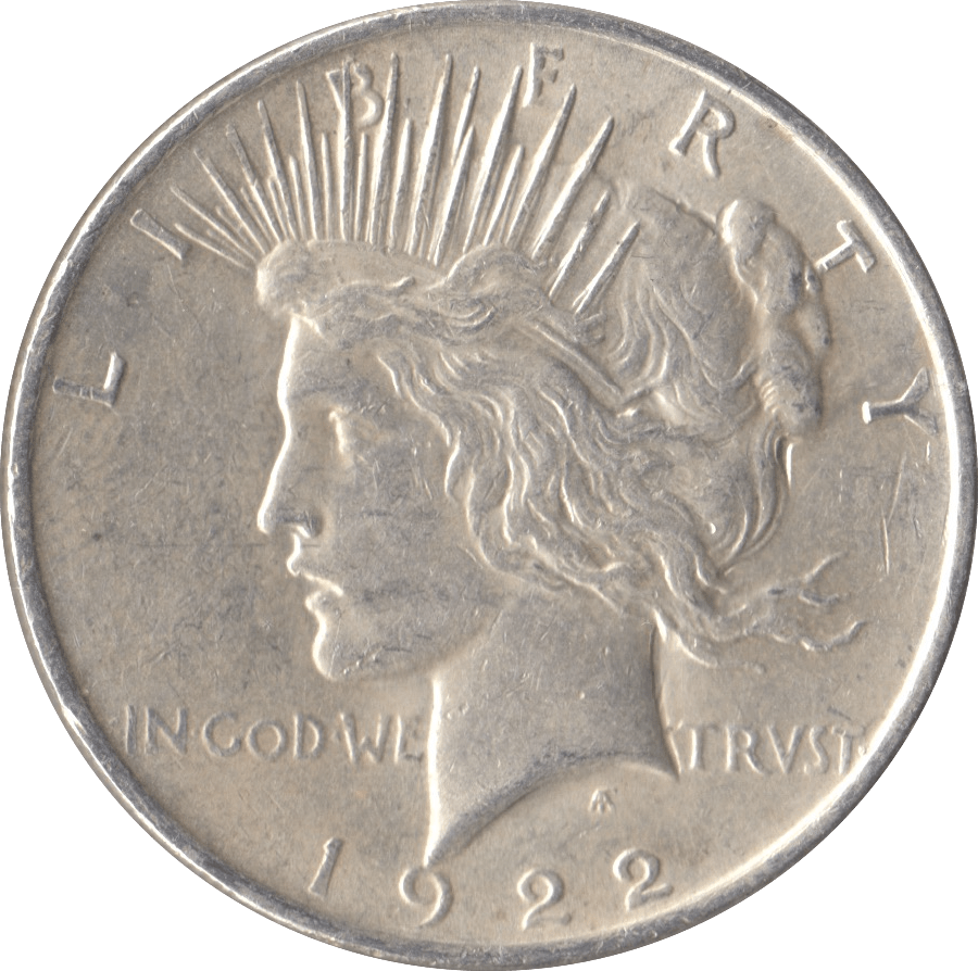 1922 SILVER PEACE DOLLAR USA PHILADELPHIA MINT - SILVER WORLD COINS - Cambridgeshire Coins