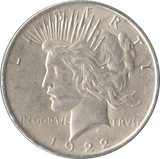 1922 SILVER PEACE DOLLAR USA PHILADELPHIA MINT - SILVER WORLD COINS - Cambridgeshire Coins