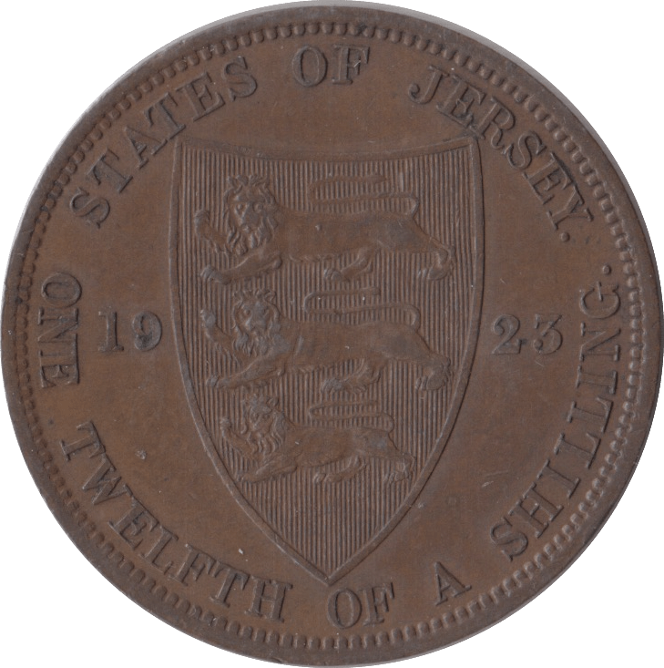 1923 1/12 SHILLING JERSEY - SILVER WORLD COINS - Cambridgeshire Coins