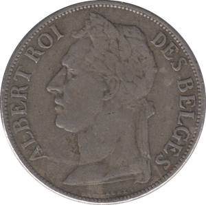 1925 SILVER ONE FRANC BELGIAN CONGO - WORLD COINS - Cambridgeshire Coins