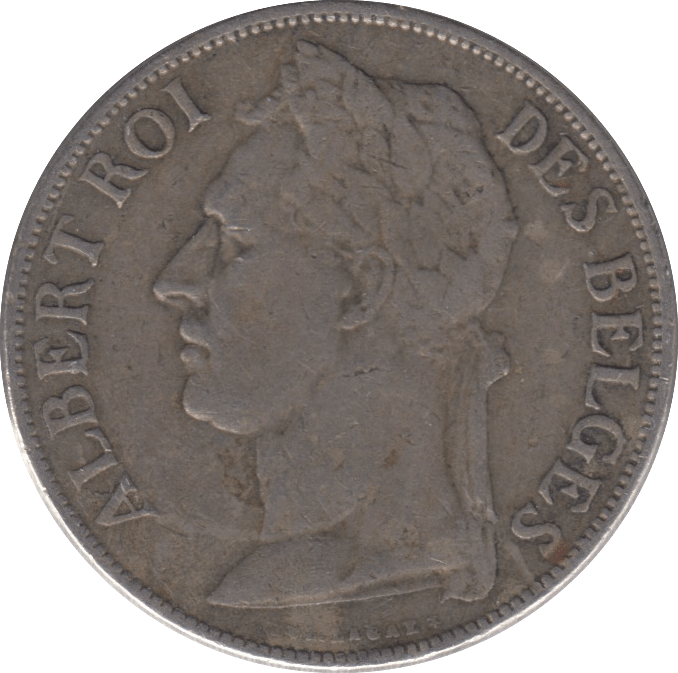 1925 SILVER ONE FRANC BELGIAN CONGO - WORLD COINS - Cambridgeshire Coins