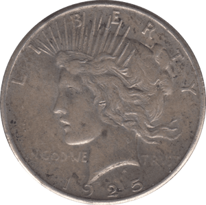 1925 SILVER PEACE DOLLAR USA PHILADELPHIA MINT - SILVER WORLD COINS - Cambridgeshire Coins