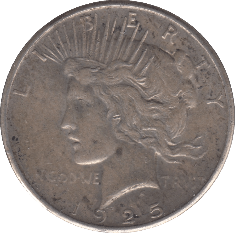 1925 SILVER PEACE DOLLAR USA PHILADELPHIA MINT - SILVER WORLD COINS - Cambridgeshire Coins