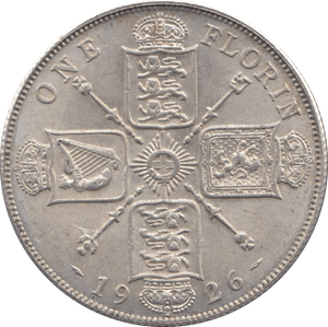 1926 ONE FLORIN ( EF ) - PENNY - Cambridgeshire Coins