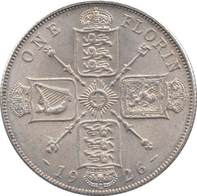 1926 ONE FLORIN ( EF ) - PENNY - Cambridgeshire Coins