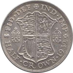 1932 HALFCROWN ( EF ) - HALFCROWN - Cambridgeshire Coins