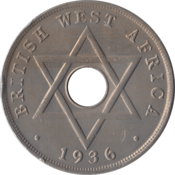 1936 ONE PENNY WEST AFRICA - SILVER WORLD COINS - Cambridgeshire Coins