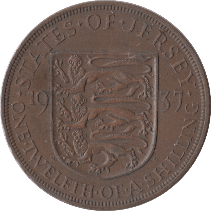 1937 1/12 SHILLING JERSEY - SILVER WORLD COINS - Cambridgeshire Coins