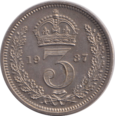 1937 MAUNDY THREEPENCE ( PROOF ) - MAUNDY THREEPENCE - Cambridgeshire Coins