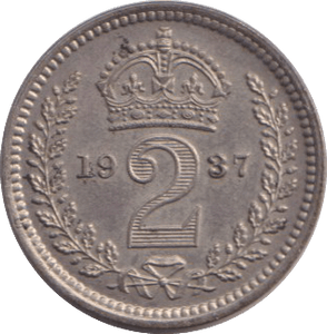 1937 MAUNDY TWOPENCE ( AUNC ) - MAUNDY TWOPENCE - Cambridgeshire Coins