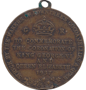 1937 ROWNTREES CORONATION MEDALLION - MEDALS & MEDALLIONS - Cambridgeshire Coins