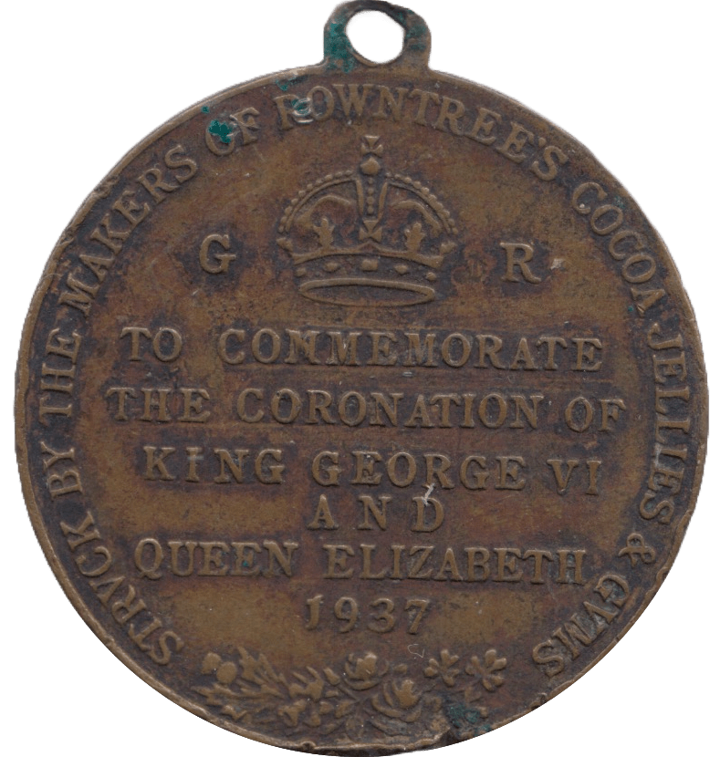 1937 ROWNTREES CORONATION MEDALLION - MEDALS & MEDALLIONS - Cambridgeshire Coins