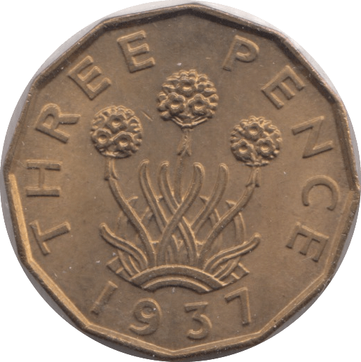 1937 THREEPENCE ( BU ) - Threepence - Cambridgeshire Coins