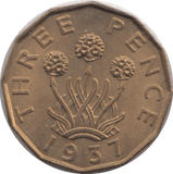 1937 THREEPENCE ( BU ) - Threepence - Cambridgeshire Coins