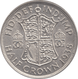 1938 HALFCROWN ( AUNC ) - Halfcrown - Cambridgeshire Coins