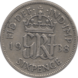 1938 SIXPENCE ( FINE ) - Sixpence - Cambridgeshire Coins