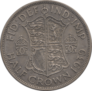 1939 HALFCROWN ( GVF ) - Halfcrown - Cambridgeshire Coins