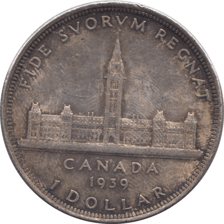 1939 SILVER ONE DOLLAR CANADA - SILVER WORLD COINS - Cambridgeshire Coins