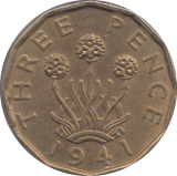 1941 THREEPENCE ( UNC ) - Threepence - Cambridgeshire Coins