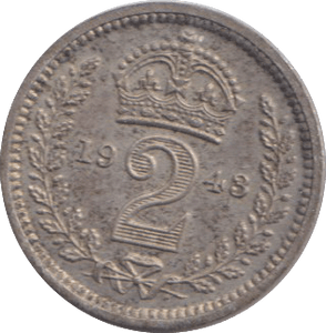 1943 MAUNDY TWOPENCE ( UNC ) 1 - MAUNDY TWOPENCE - Cambridgeshire Coins